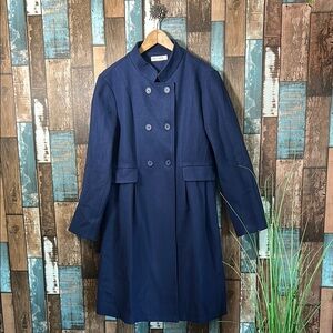 Grace Karin Navy Double-Breasted Coat